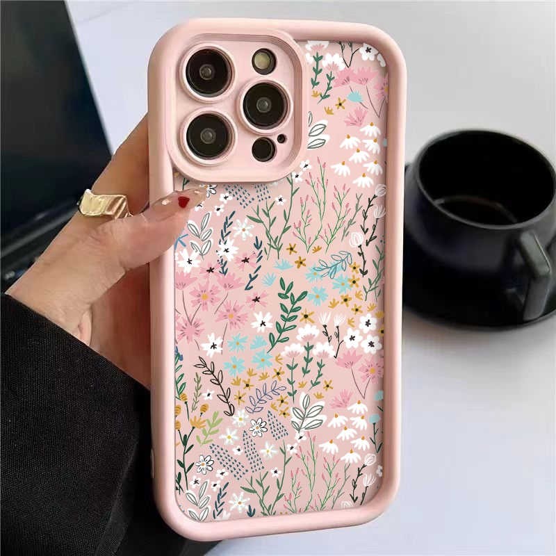 Xiaomi Redmi Note 14 - Pink High-bamboo Floral Pattern iPhone Case