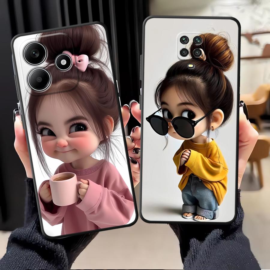 Xiaomi Redmi Note 14 - Cartoon Girl Pattern Funda Phone Cover