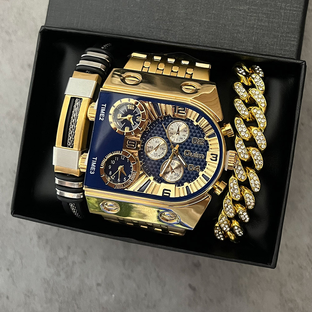 Men's luxury rectangular gold  - Smartwatch Faces review and price