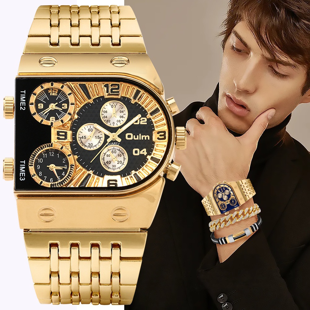 Men's luxury rectangular gold  - Smartwatch Faces review and price