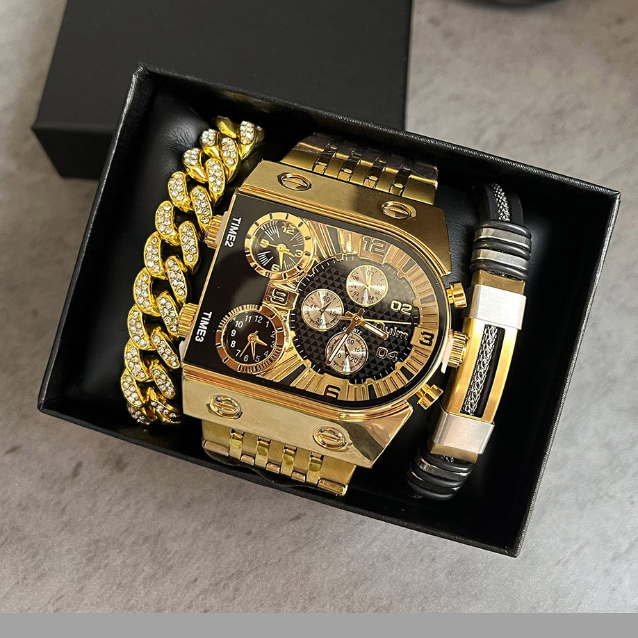 Men's luxury rectangular gold  - Smartwatch Faces review and price