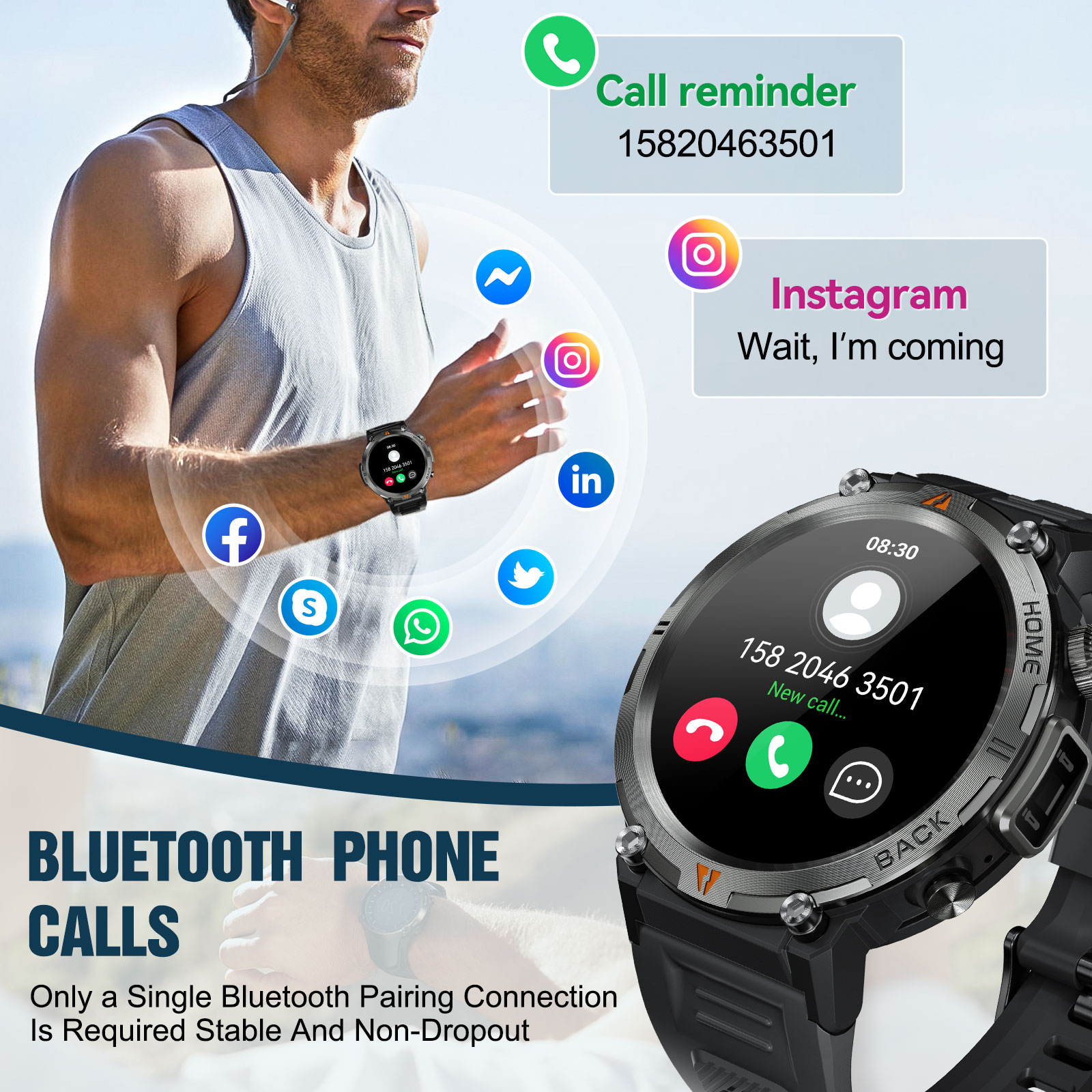 EIGIIS KE3 Bluetooth Call Smar - Smartwatch Faces review and price