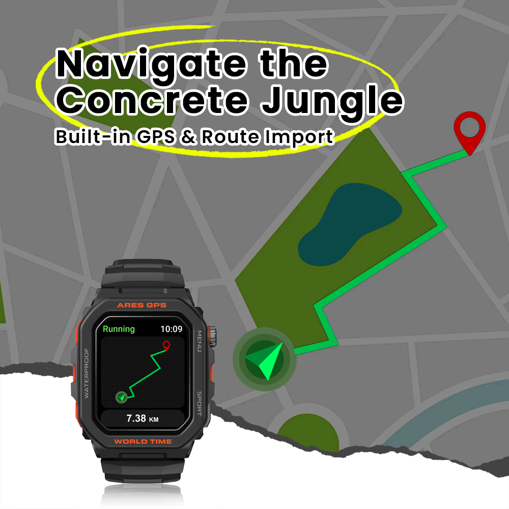 New Zeblaze Ares GPS Smart Wat - Smartwatch Faces review and price