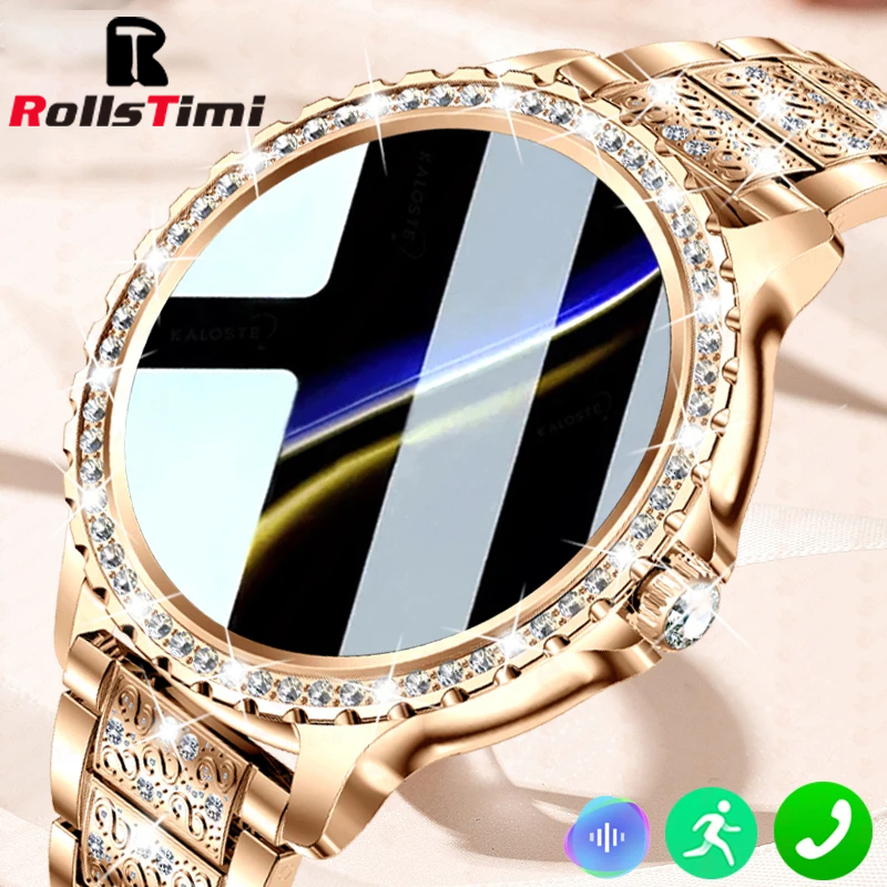Fashion Luxury Gold Women Smar - Smartwatch Faces review and price